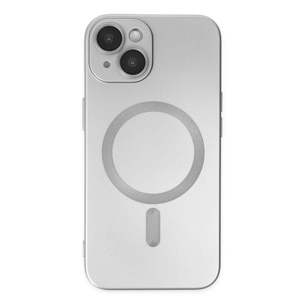iPhone 14 Plus Kılıf Moshi Lens Magneticsafe Silikon - Gümüş (8 Renk Seçeneği)