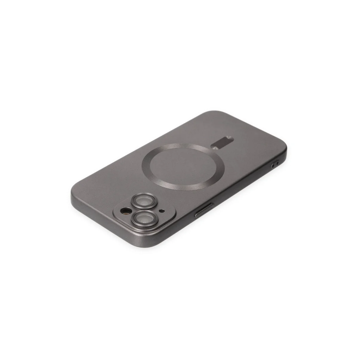 iPhone 14 Plus Kılıf Moshi Lens Magneticsafe Silikon - Füme | Magsafe Uyumlu Şık Koruma