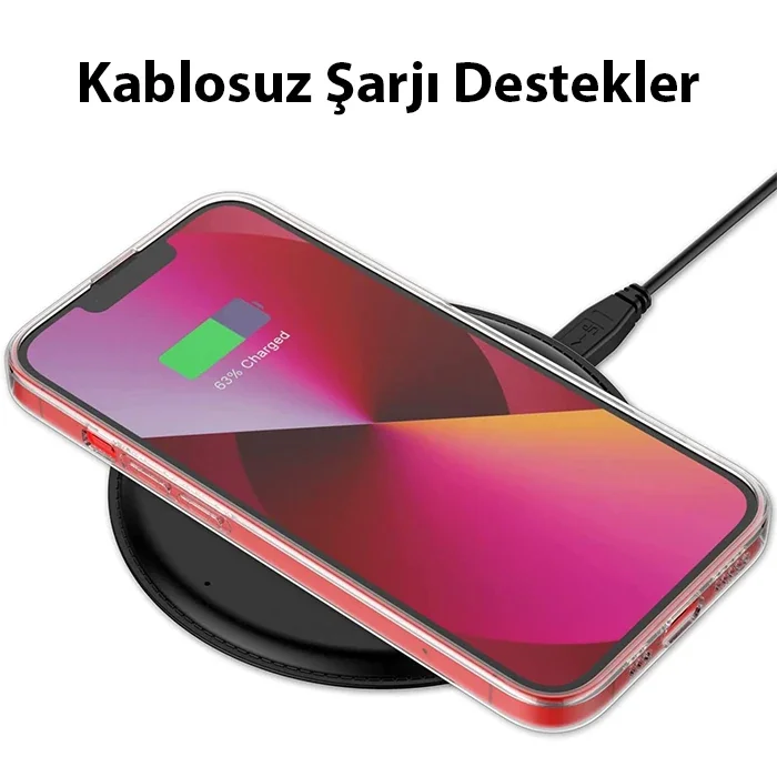 iPhone 14 Plus Kılıf 6.7" Şeffaf Kamera Korumalı Sert PC