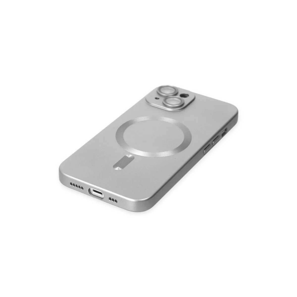iPhone 14 Plus Kılıf Moshi Lens Magneticsafe Silikon - Gümüş (8 Renk Seçeneği)