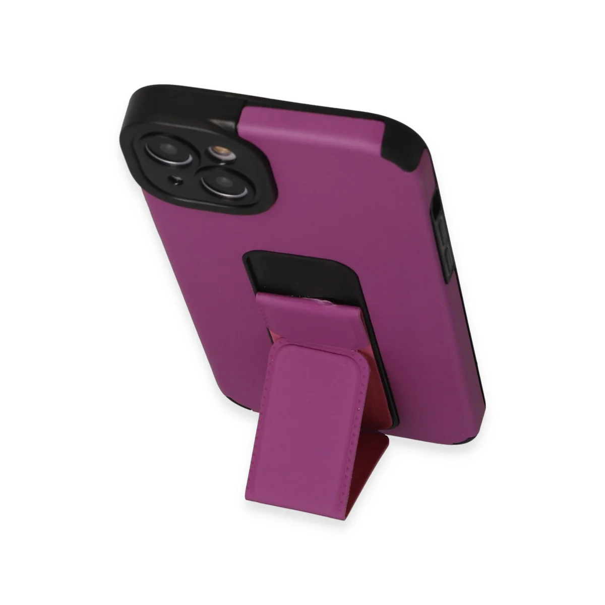 iPhone 14 Plus Silikon Kılıf ve Mega Stand - Mor