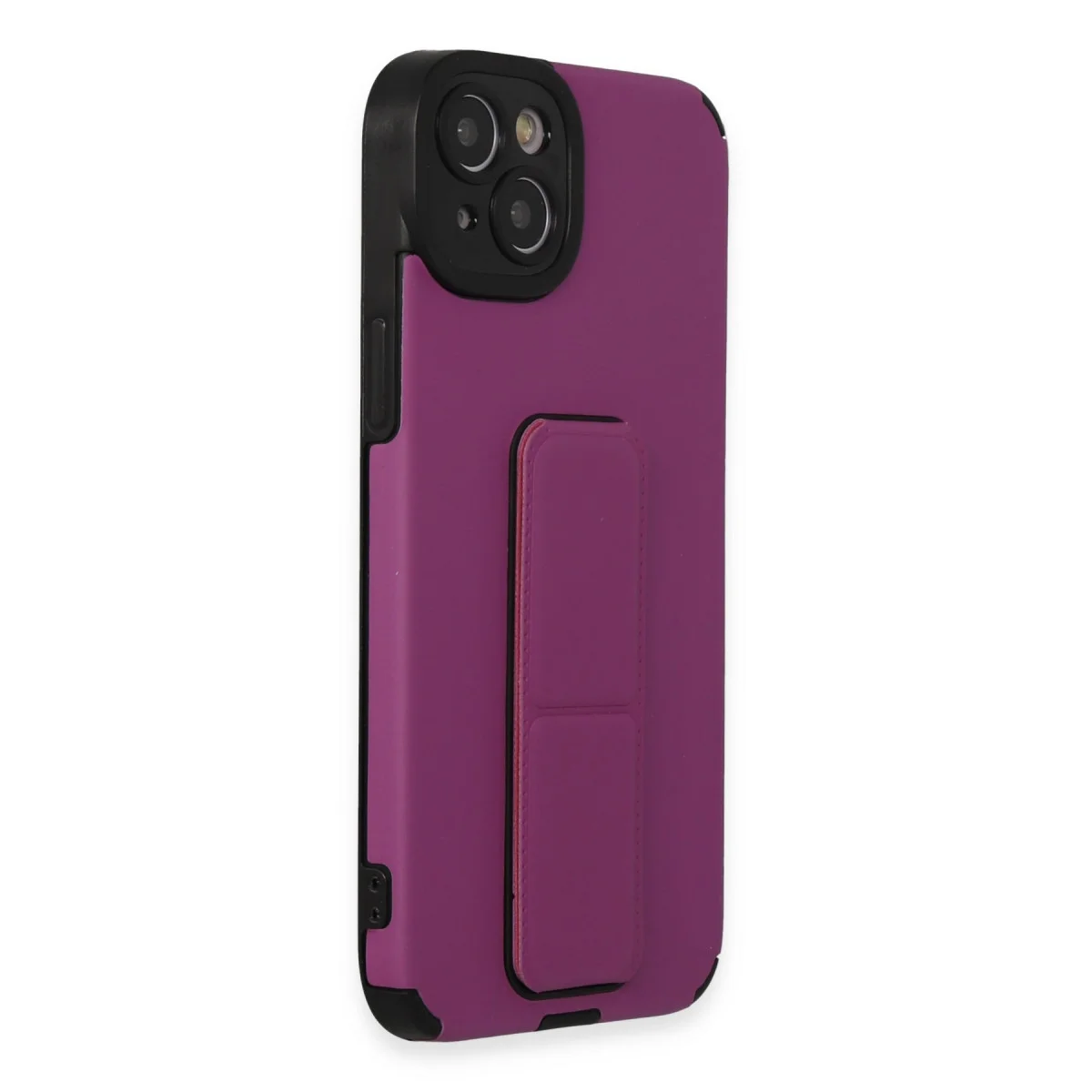 iPhone 14 Plus Silikon Kılıf ve Mega Stand - Mor