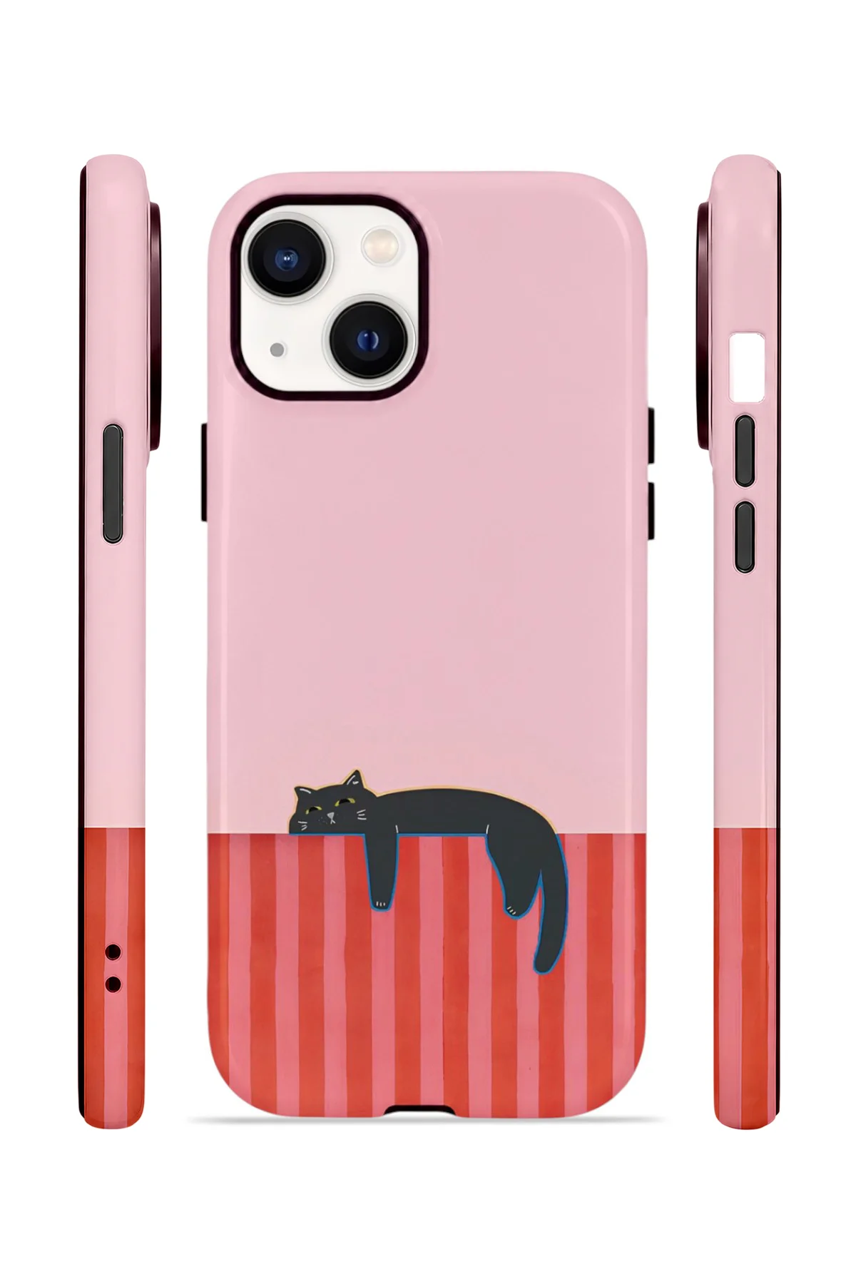 iPhone 14 Plus Vorian Çift Katmanlı MagSafe Kılıf Lazy Cat Sunset