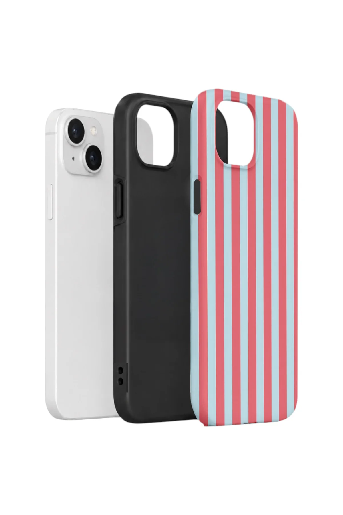 iPhone 14 Plus Vorian Çift Katmanlı Kılıf Poolside Candy Stripe