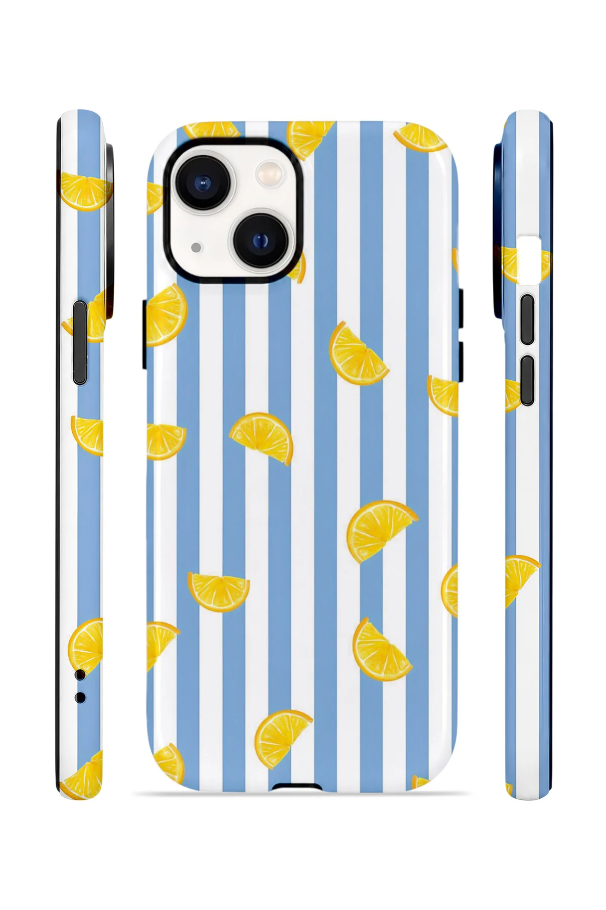 iPhone 14 Plus Vorian Çift Katmanlı MagSafe Kılıf Lemon Confetti Blue