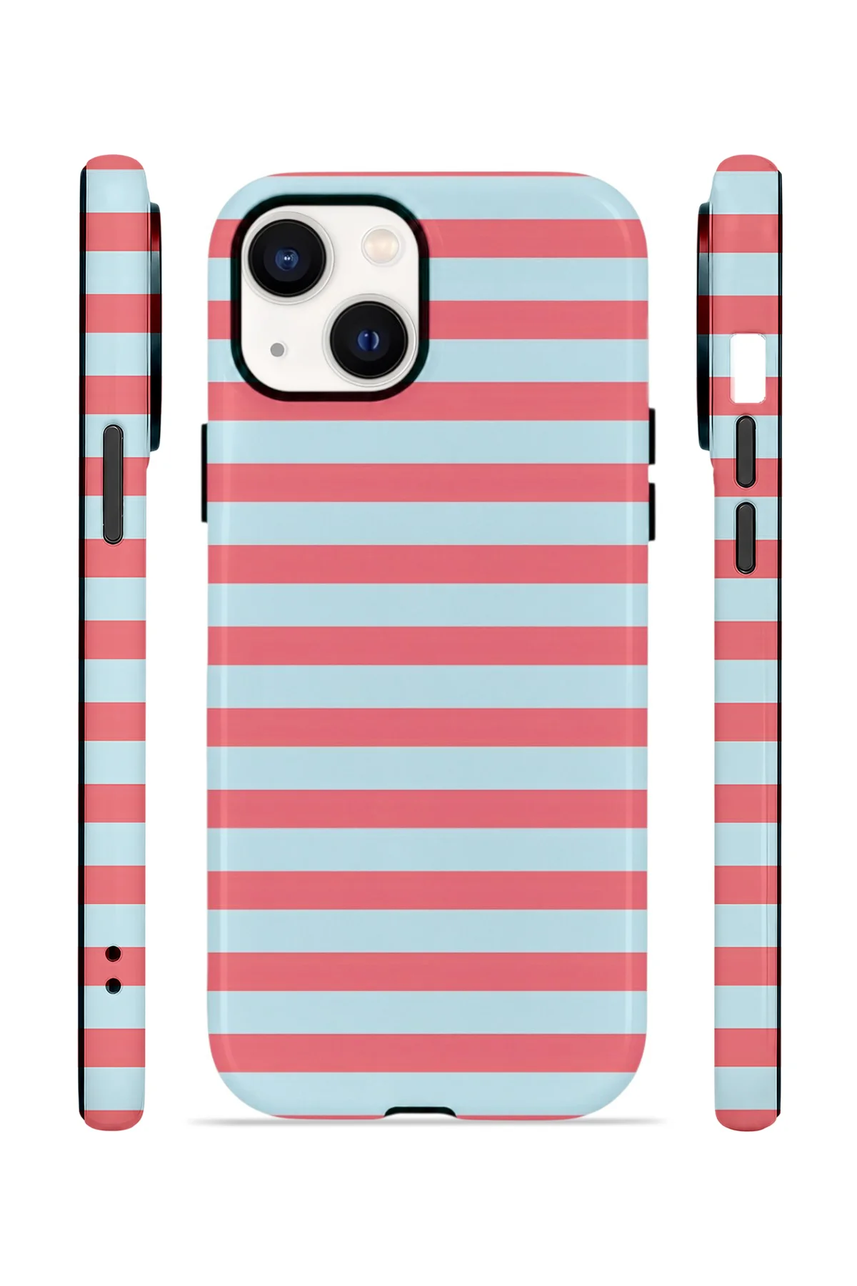 iPhone 14 Plus Vorian Çift Katmanlı MagSafe Kılıf Candy Horizon Stripe