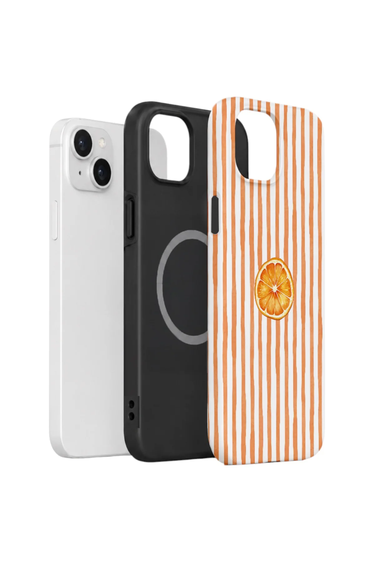 iPhone 14 Plus Vorian Yough Magsafe Kılıf Orange Slice Stripe