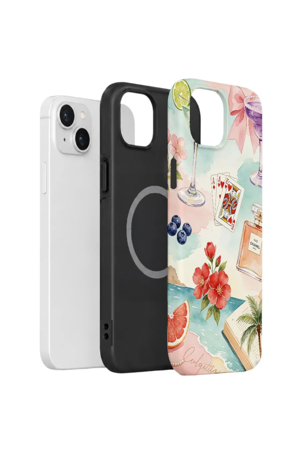 iPhone 14 Plus Vorian Yough Magsafe Kılıf Mediterranean Holiday Collage