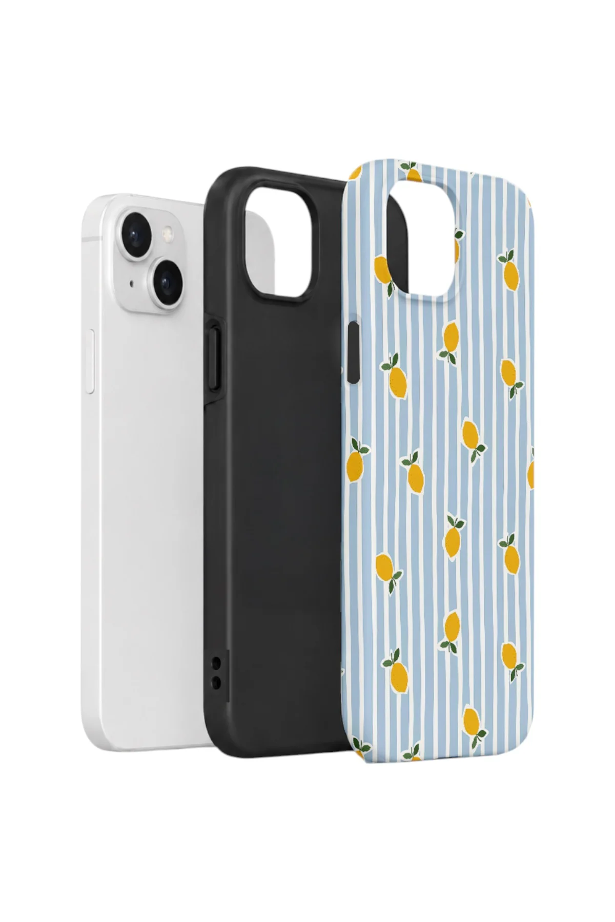 iPhone 14 Plus Vorian Çift Katmanlı Kılıf Tiny Lemon Rain