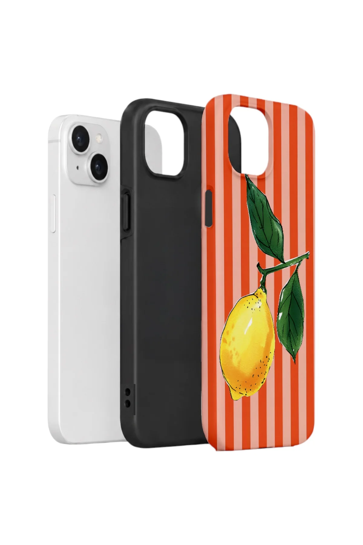 iPhone 14 Plus Vorian Yough Kılıf Sicilian Lemon Red Stripe