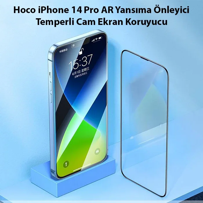 iPhone 14 Pro Anti-Reflex Temperli Cam - 9H Kırılmaz Ekran Koruyucu