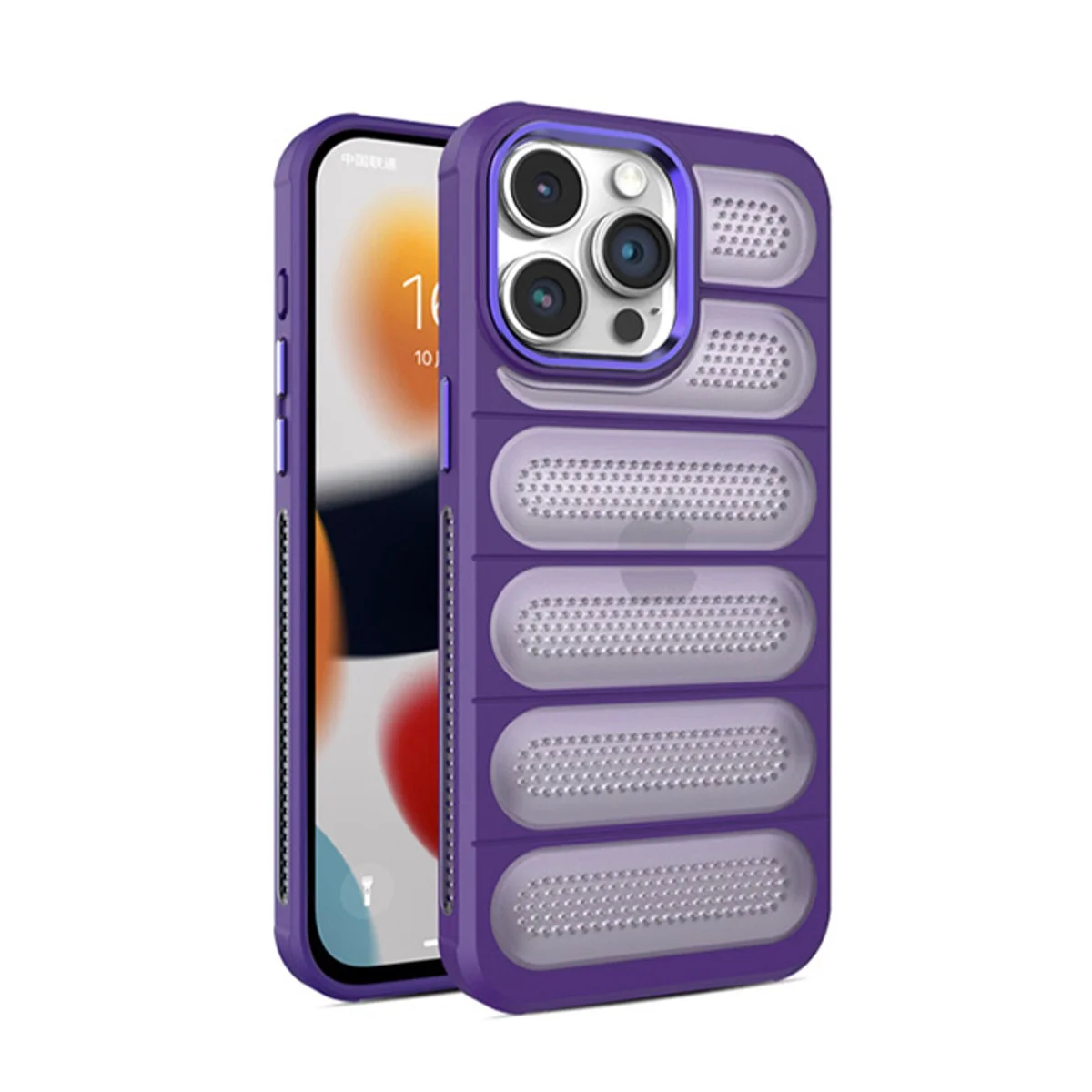 iPhone 14 Pro Derin Mor Silikon Kılıf - Airmax 360° Koruma