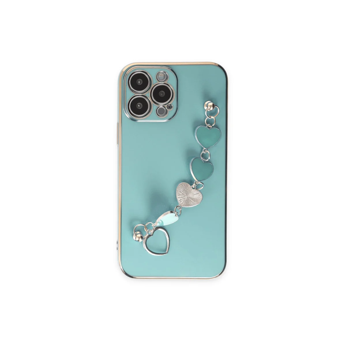 iPhone 14 Pro Esila Silikon Kılıf - Su Yeşili