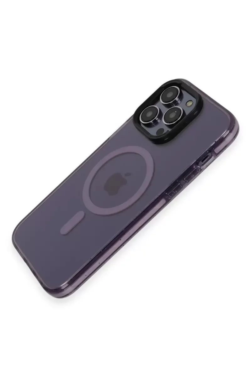 iPhone 14 Pro ile Uyumlu Tigra Magsafe Kılıf - Derin Mor Şık ve Dayanıklı Koruma
