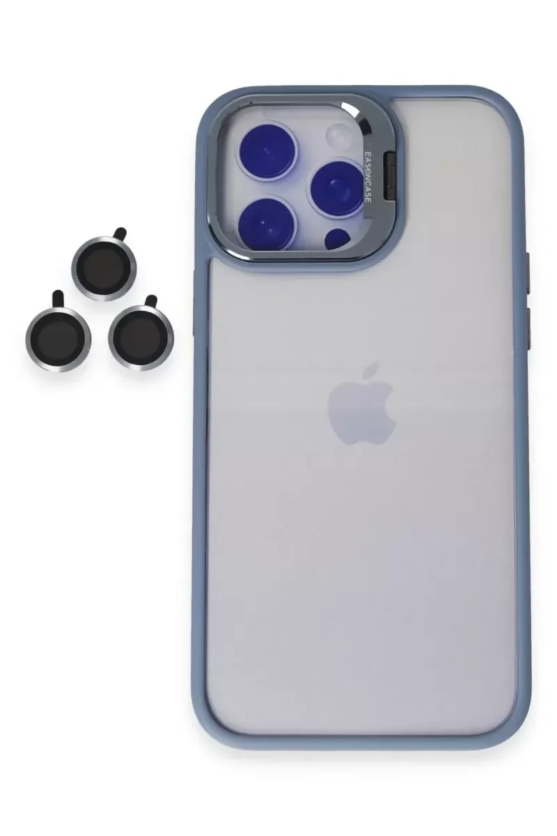 iPhone 14 Pro ile Uyumlu Roblox Lens Standlı Kılıf - Sierra Blue