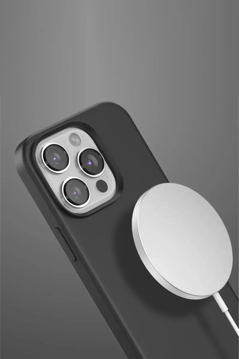 iPhone 14 Pro ile Uyumlu MagSafe Kapak - Turuncu | Kadife Doku & Tam Koruma