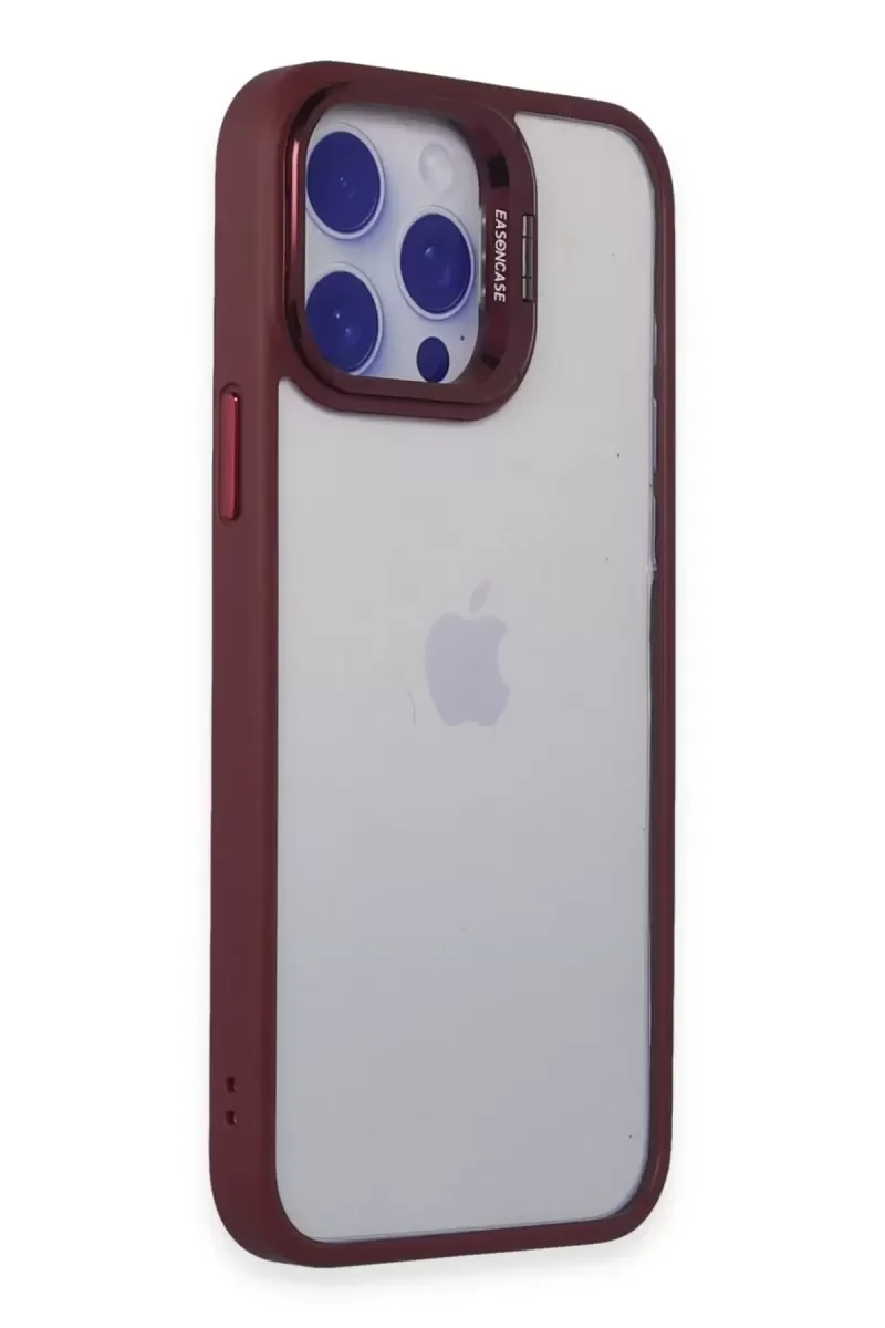 iPhone 14 Pro ile Uyumlu Roblox Lens Standlı Kapak - Bordo