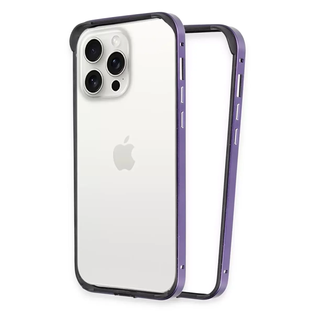 iPhone 14 Pro ile Uyumlu Land Bumper Koruma Kapak - Derin Mor