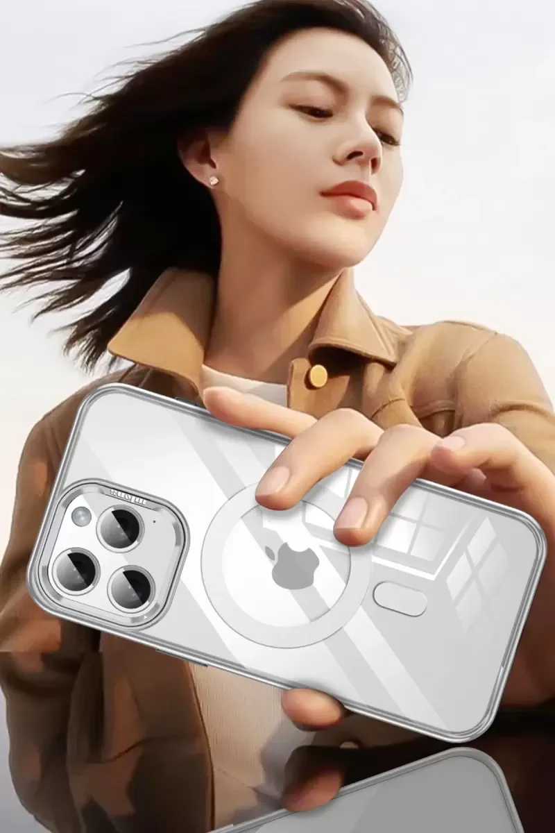 iPhone 14 Pro ile Uyumlu Drop Magsafe Kılıf - Titan Gri | MagSafe Uyumlu