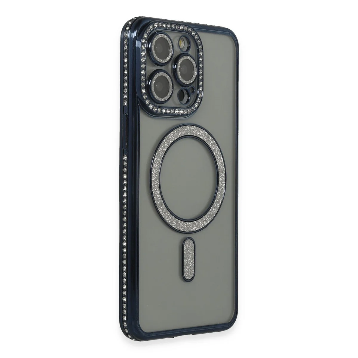 iPhone 14 Pro Joke Simli Magneticsafe Silikon Kılıf - Lacivert