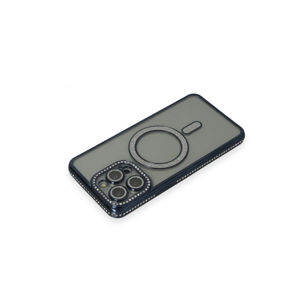 iPhone 14 Pro Joke Simli Magneticsafe Silikon Kılıf - Lacivert