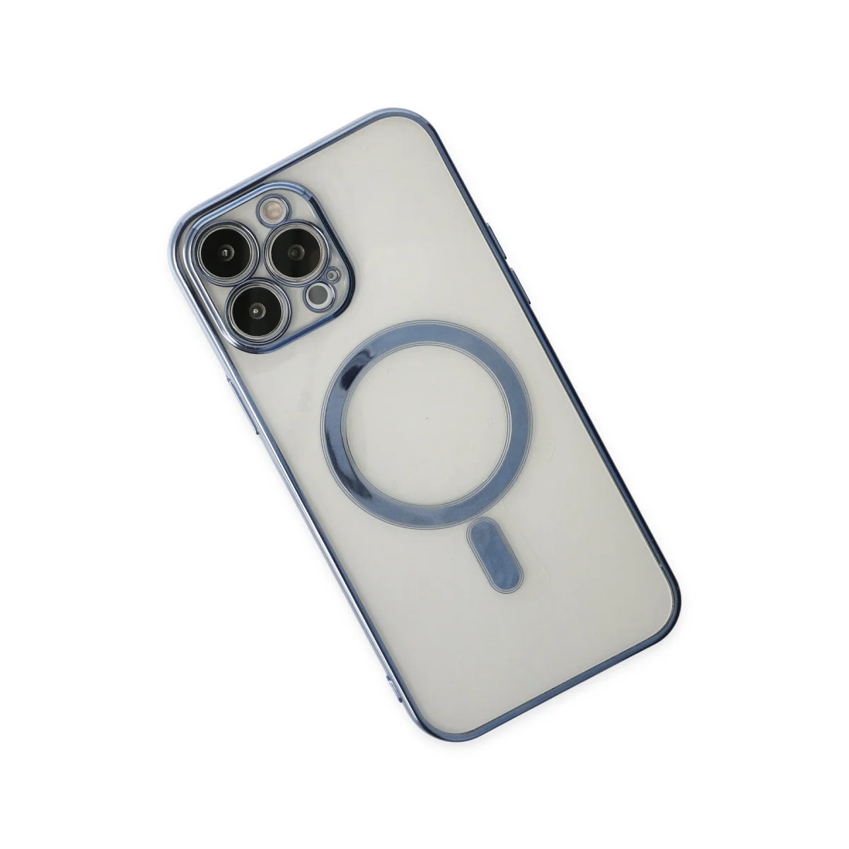 iPhone 14 Pro Kılıf Lazer Silikon Sierra Blue Magsafe Özellikli