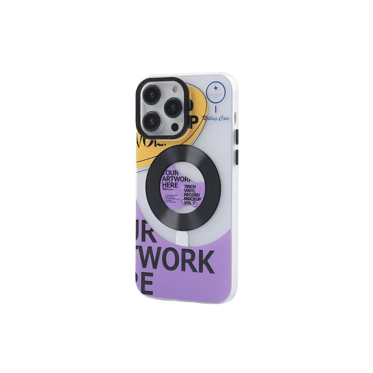 iPhone 14 Pro Kılıf Apollo Magneticsafe Desenli Kapak - Şeffaf & Manyetik