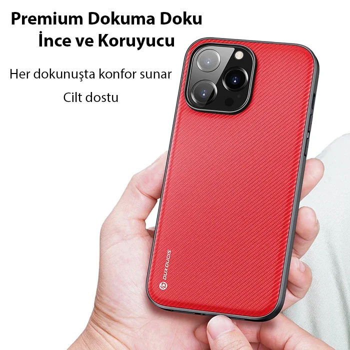 iPhone 14 Pro Kılıf 6.1'' 5 Katmanlı Darbe Engelleyici Dokuma Silikon