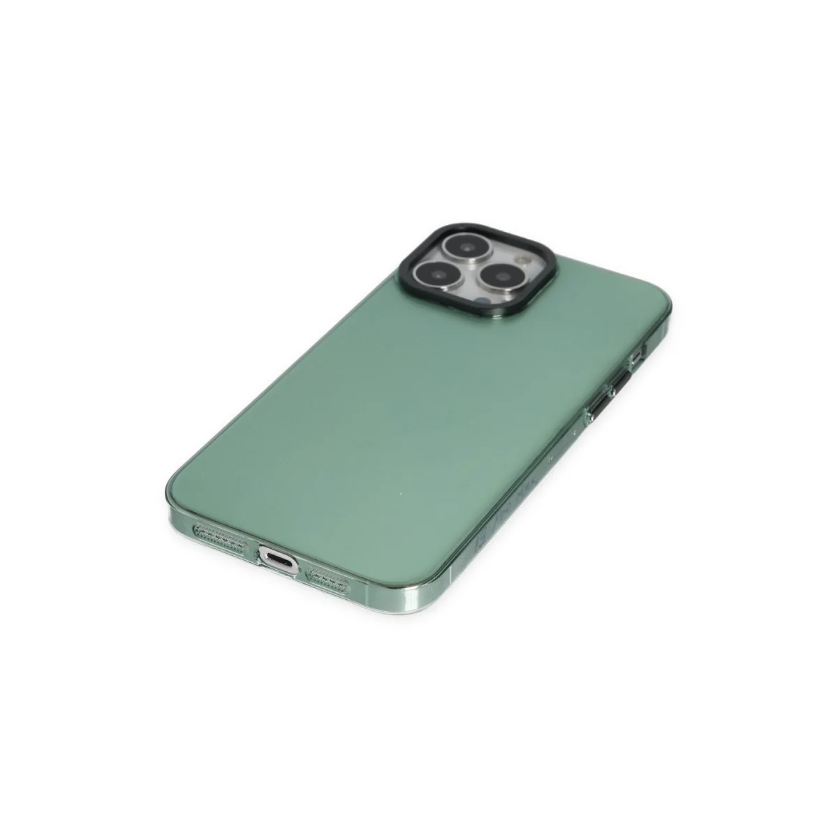 iPhone 14 Pro Kılıf Anka Sert Metal Kapak - Yeşil Premium Tasarım ve Korumalı