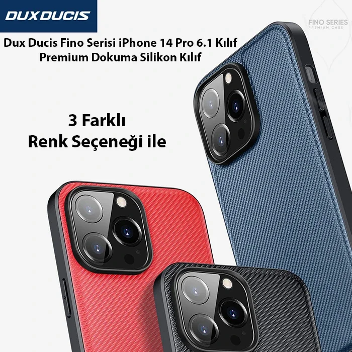 iPhone 14 Pro Kılıf 6.1'' 5 Katmanlı Darbe Engelleyici Dokuma Silikon