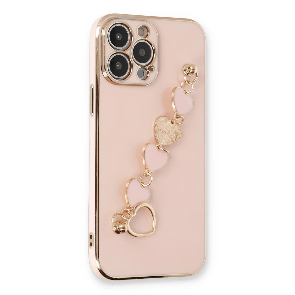 iPhone 14 Pro Kılıf Esila Silikon - Pudra Rengi Şık ve Koruyucu Kılıf