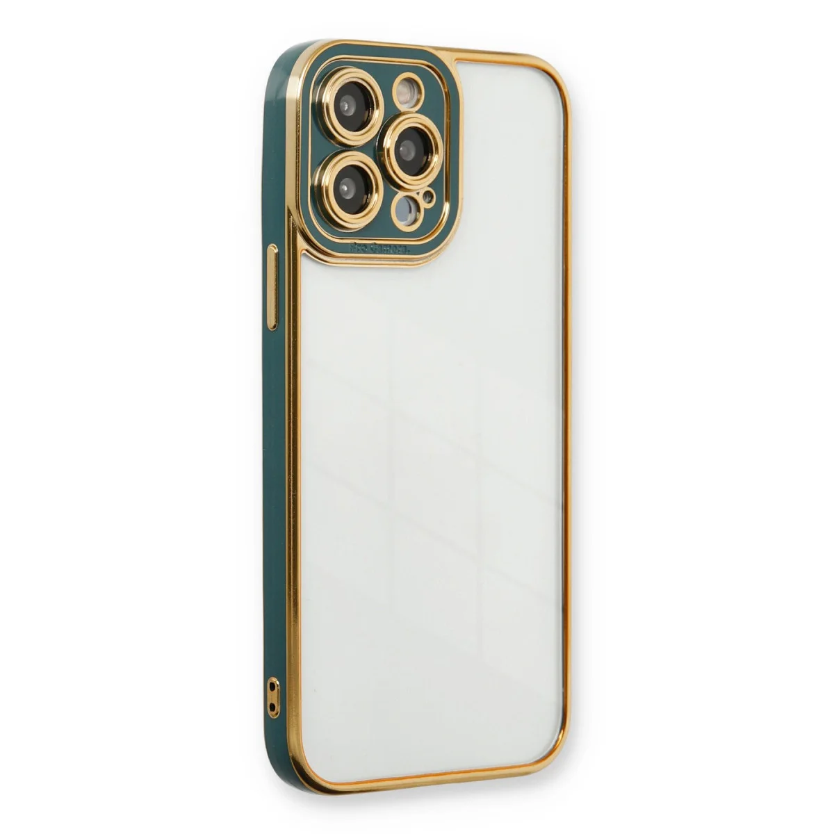 iPhone 14 Pro Kılıf Liva Lens Silikon Yeşil - Premium Koruma