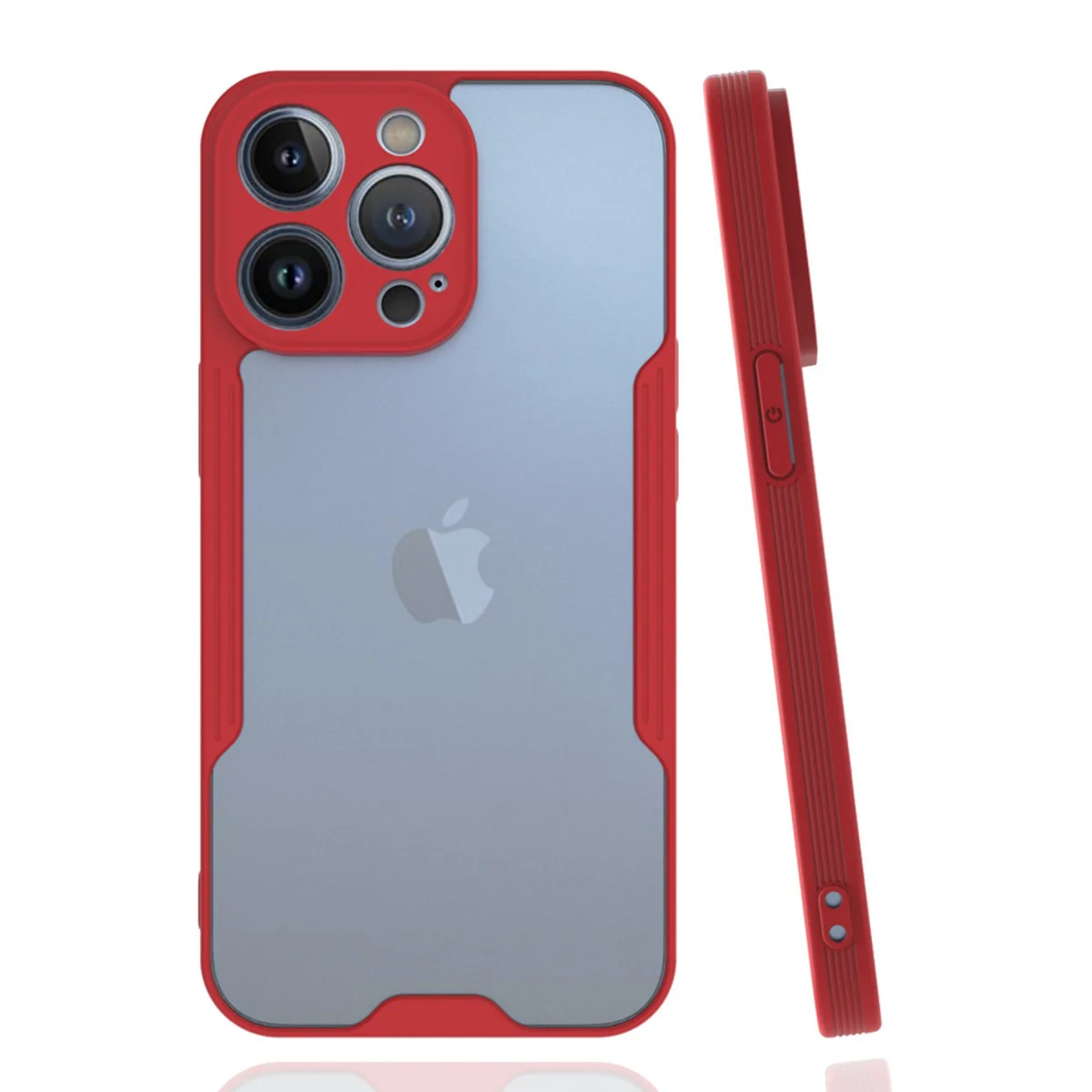iPhone 14 Pro Kılıf Platin Silikon Kırmızı - 360 Derece Koruma ve Şık Tasarım