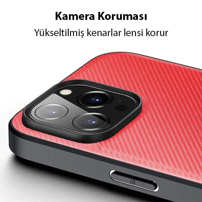 iPhone 14 Pro Kılıf 6.1'' 5 Katmanlı Darbe Engelleyici Dokuma Silikon
