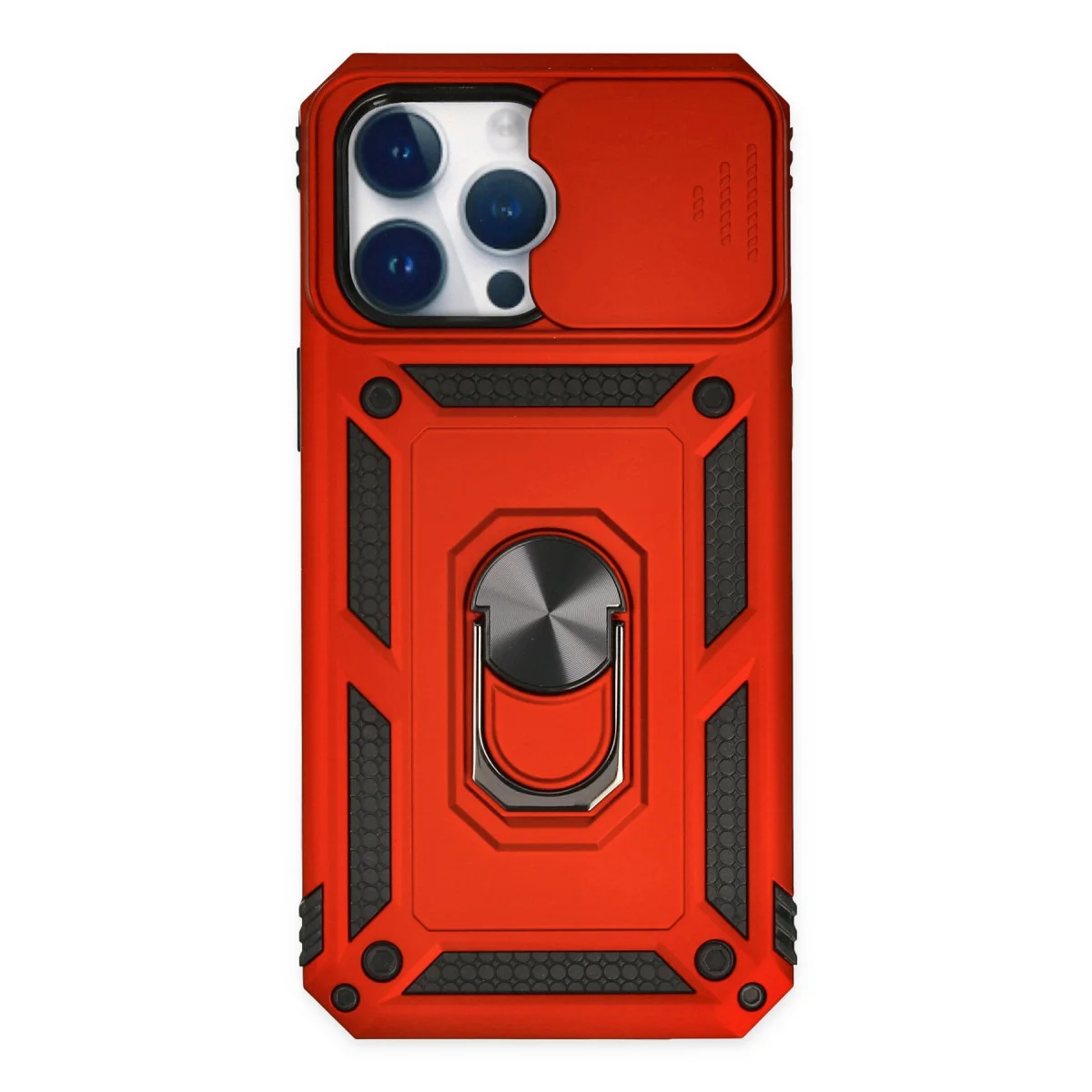 iPhone 14 Pro Kılıf Silikon Lens Kapağı Kırmızı - Maksimum Koruma ve Dayanıklılık