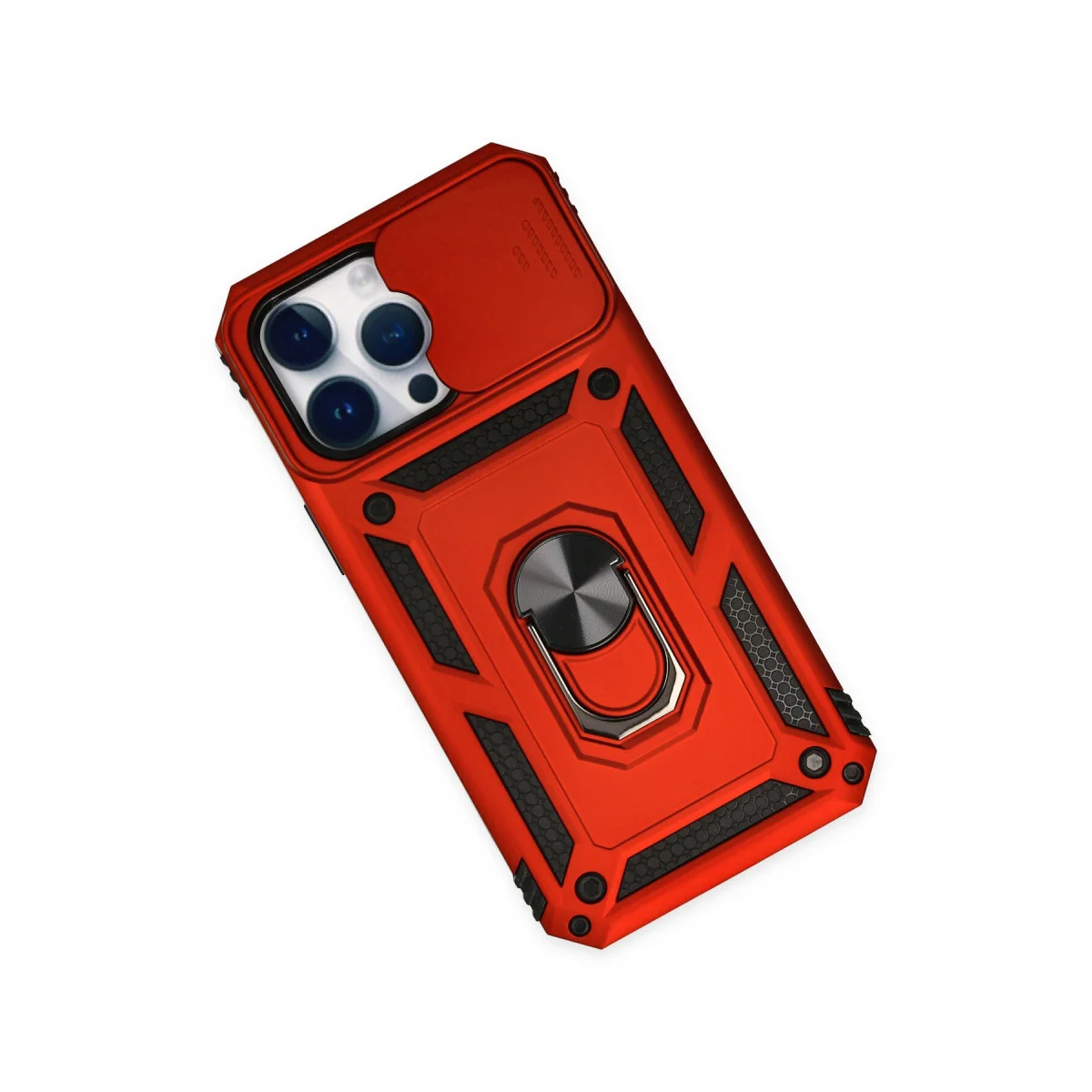 iPhone 14 Pro Kılıf Silikon Lens Kapağı Kırmızı - Maksimum Koruma ve Dayanıklılık