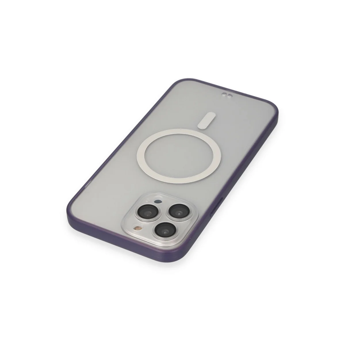 iPhone 14 Pro Kılıf Grand Magneticsafe Kapak - Mor ve Magnetik Güvenlik