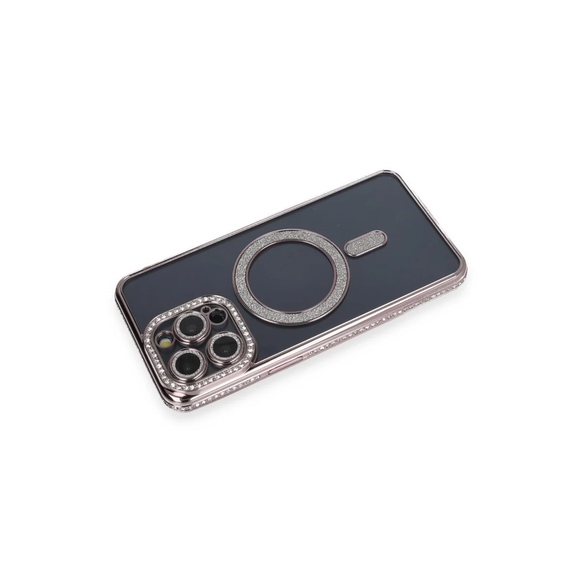 iPhone 14 Pro Kılıf Joke Simli Magneticsafe - Gri | Şık ve Dayanıklı Koruma