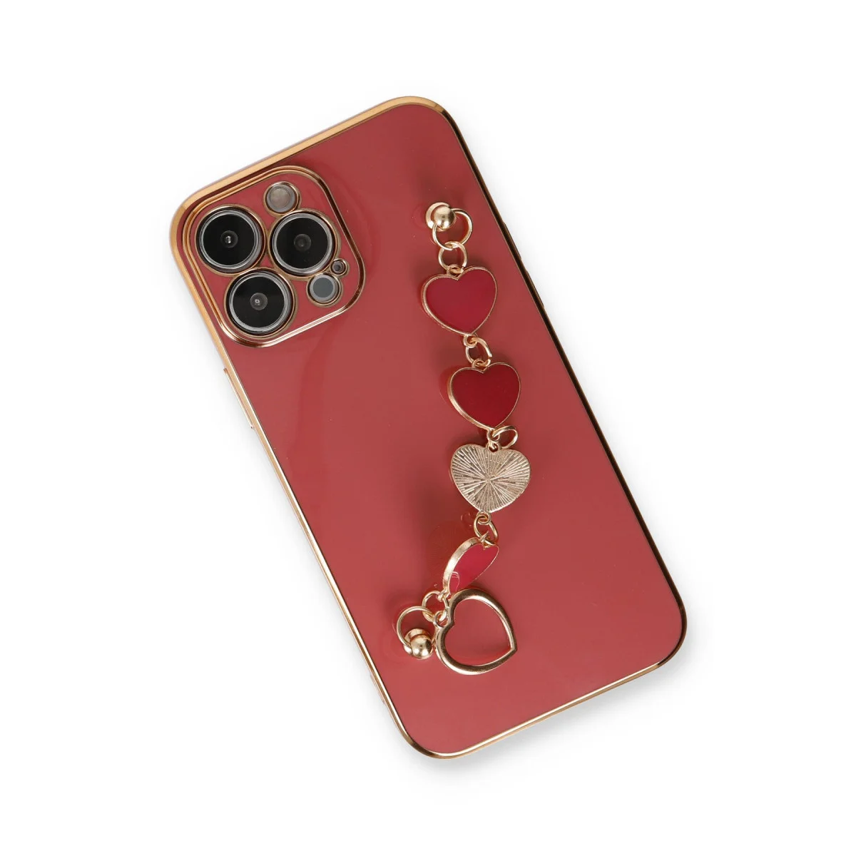 iPhone 14 Pro Kılıf Esila Silikon - Kırmızı, Şık ve Elinden Kaymayan Sağlam Kılıf