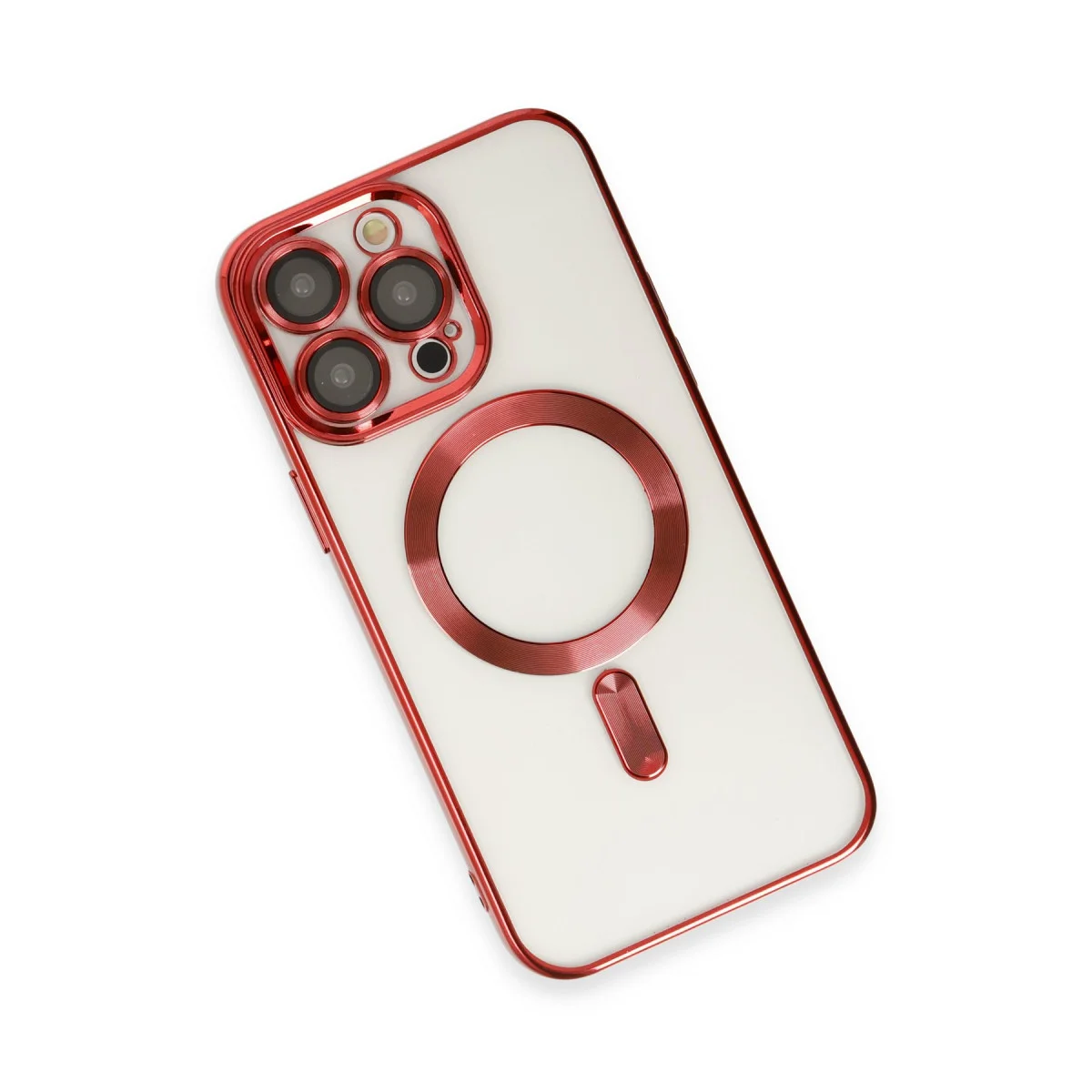 iPhone 14 Pro Kross Magneticsafe Kapak Kırmızı - Ultra Şeffaf ve MagSafe Uyumlu