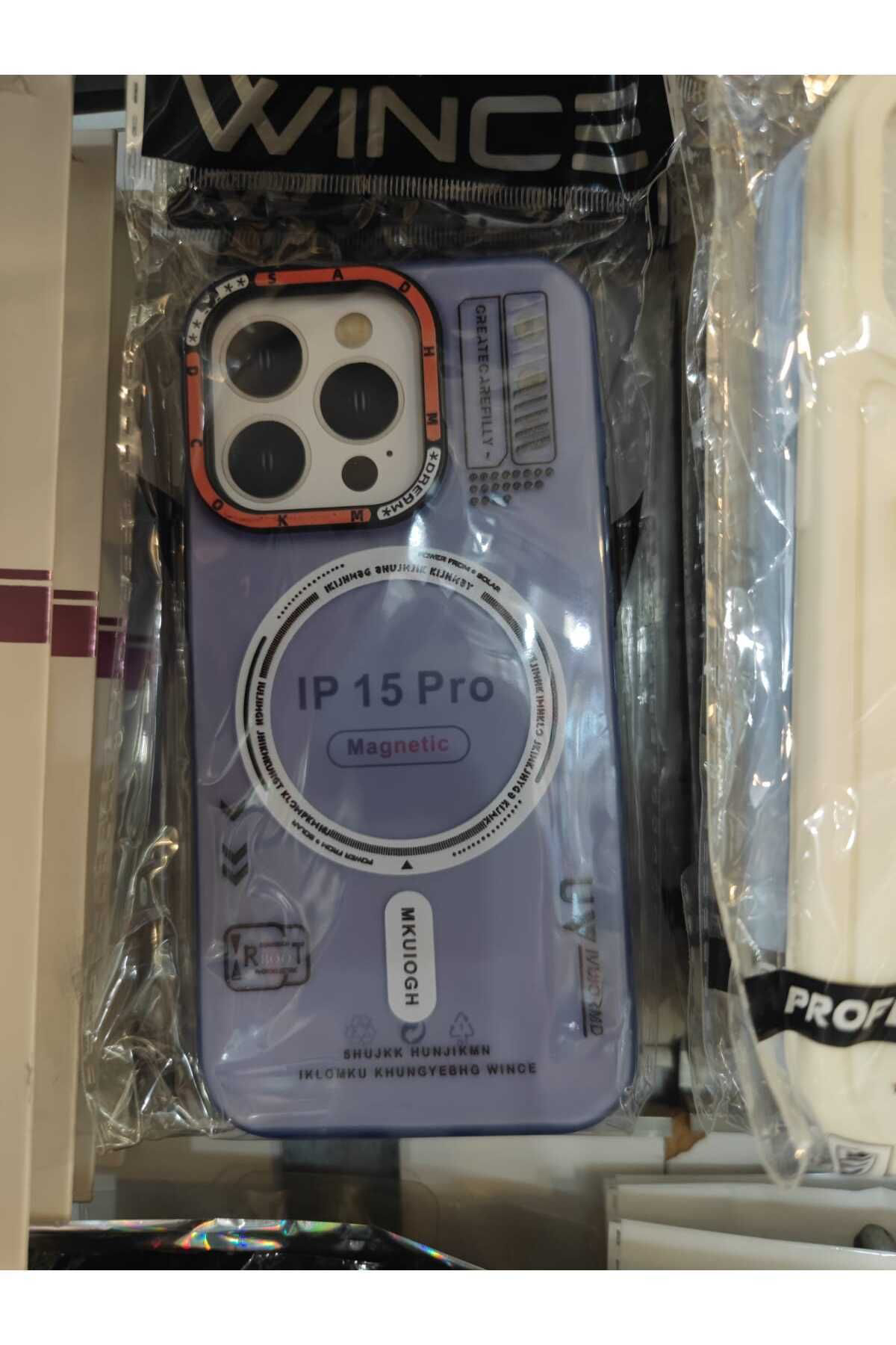 Nkaksesuar İphone 14 Pro Max Mor Lensli Magsafe Kılıf