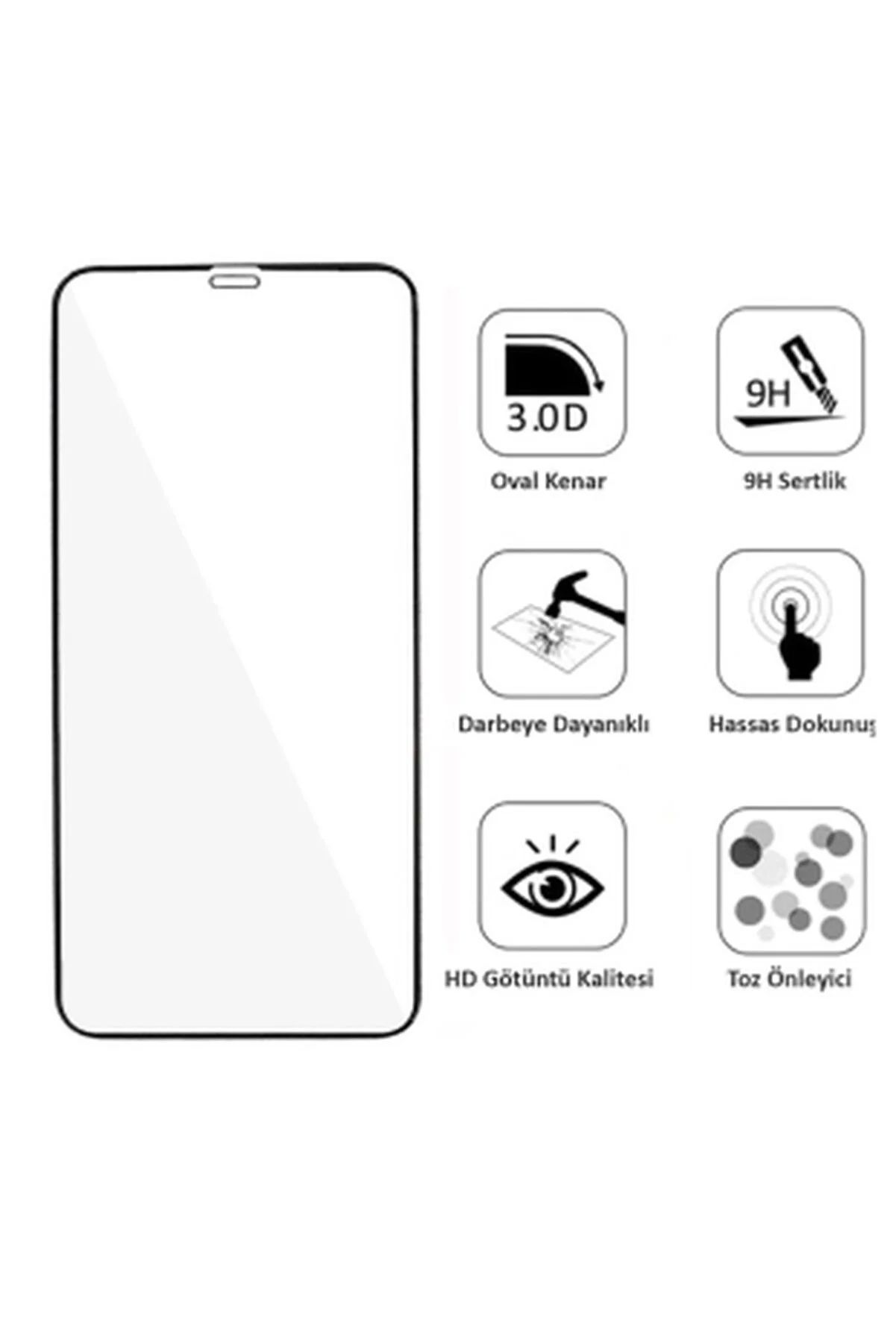 Just Cheap Store İphone 14 Pro Max Uyumlu 9D Tam Kaplayan Parmak İzi Birakmayan Ek