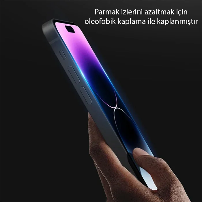 iPhone 14 Pro Max 6.7” Tam Kaplamalı 9H Cam Ekran Koruyucu – Çizilmez Patlamaz
