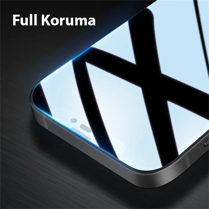 iPhone 14 Pro Max 6.7” Tam Kaplamalı 9H Cam Ekran Koruyucu – Çizilmez Patlamaz