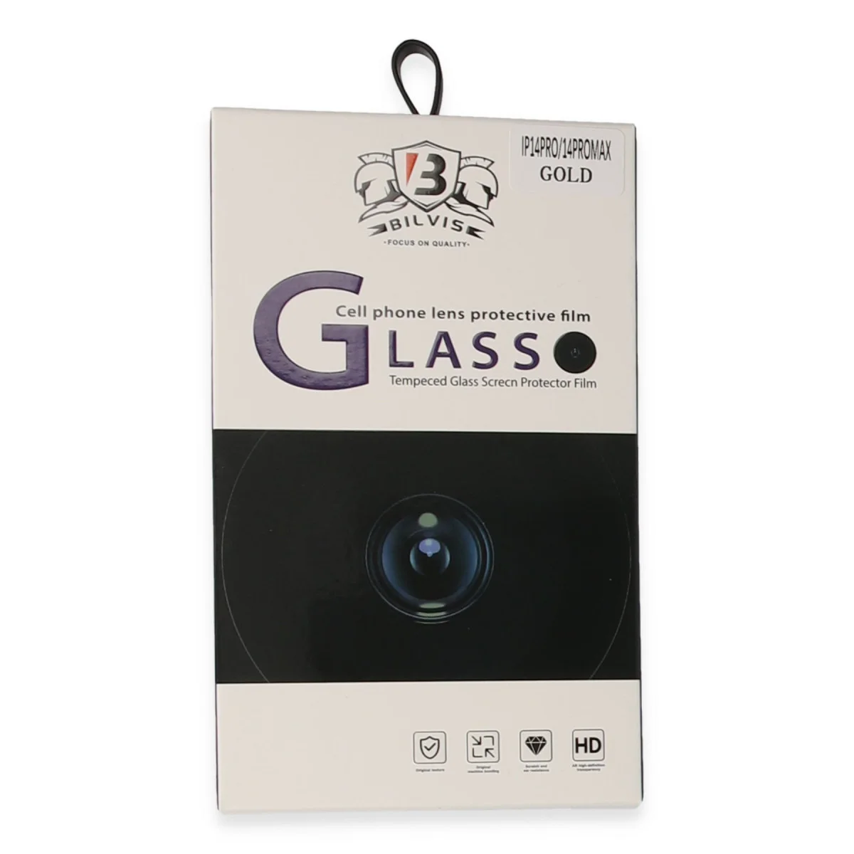 iPhone 14 Pro Max Bilvis Titan Kamera Lens - Gold Ultra HD