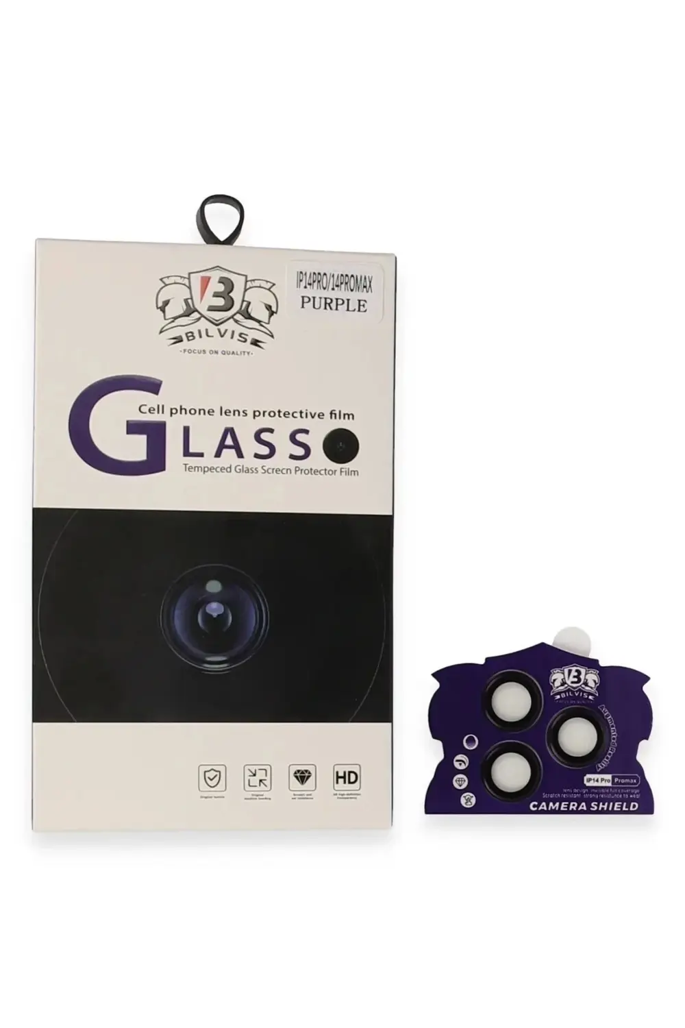 iPhone 14 Pro Max Bilvis Titan Kamera Lens - Derin Mor-(5796)