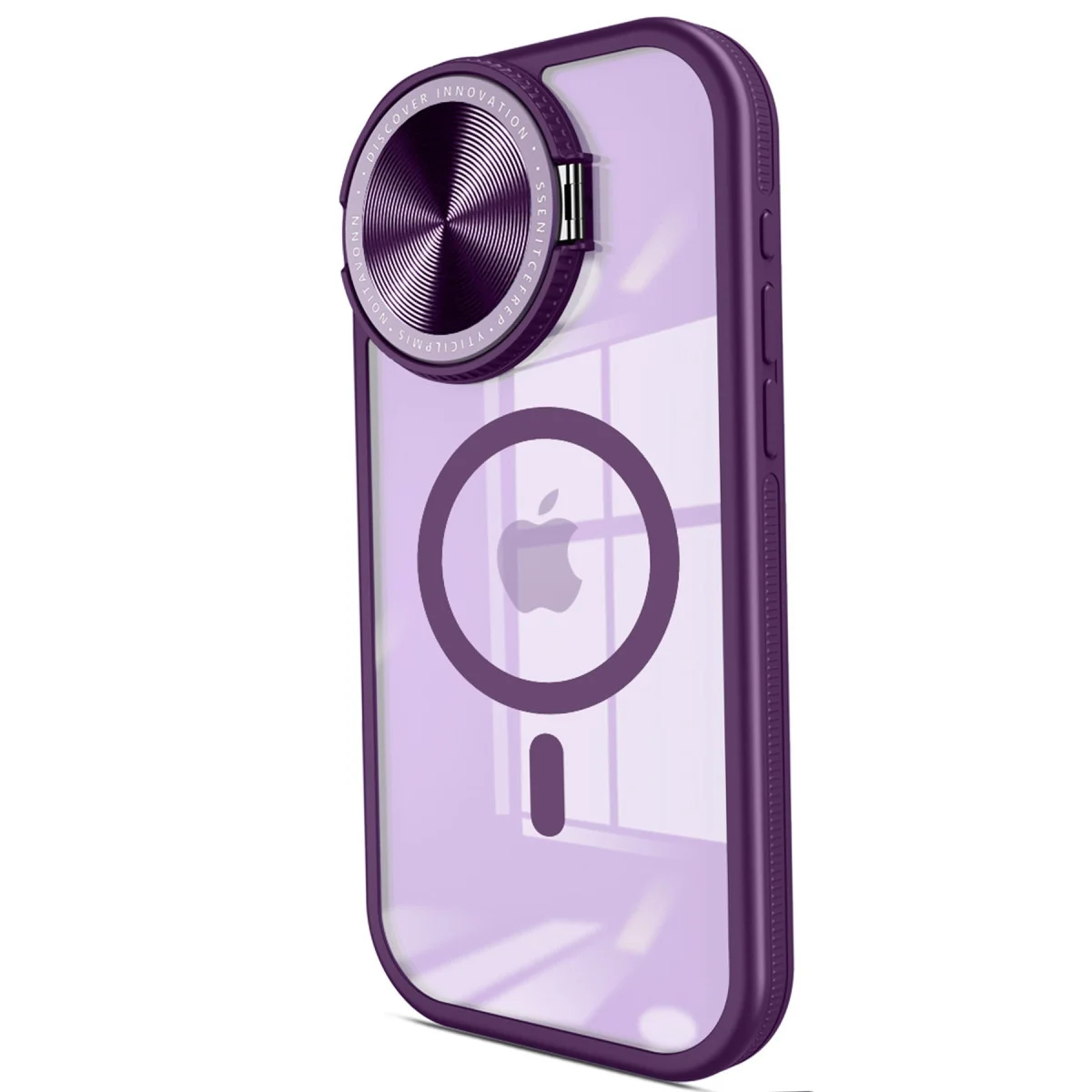 iPhone 14 Pro Max Derin Mor Silikon Kılıf - Teleskop Lens Magsafe Koruma