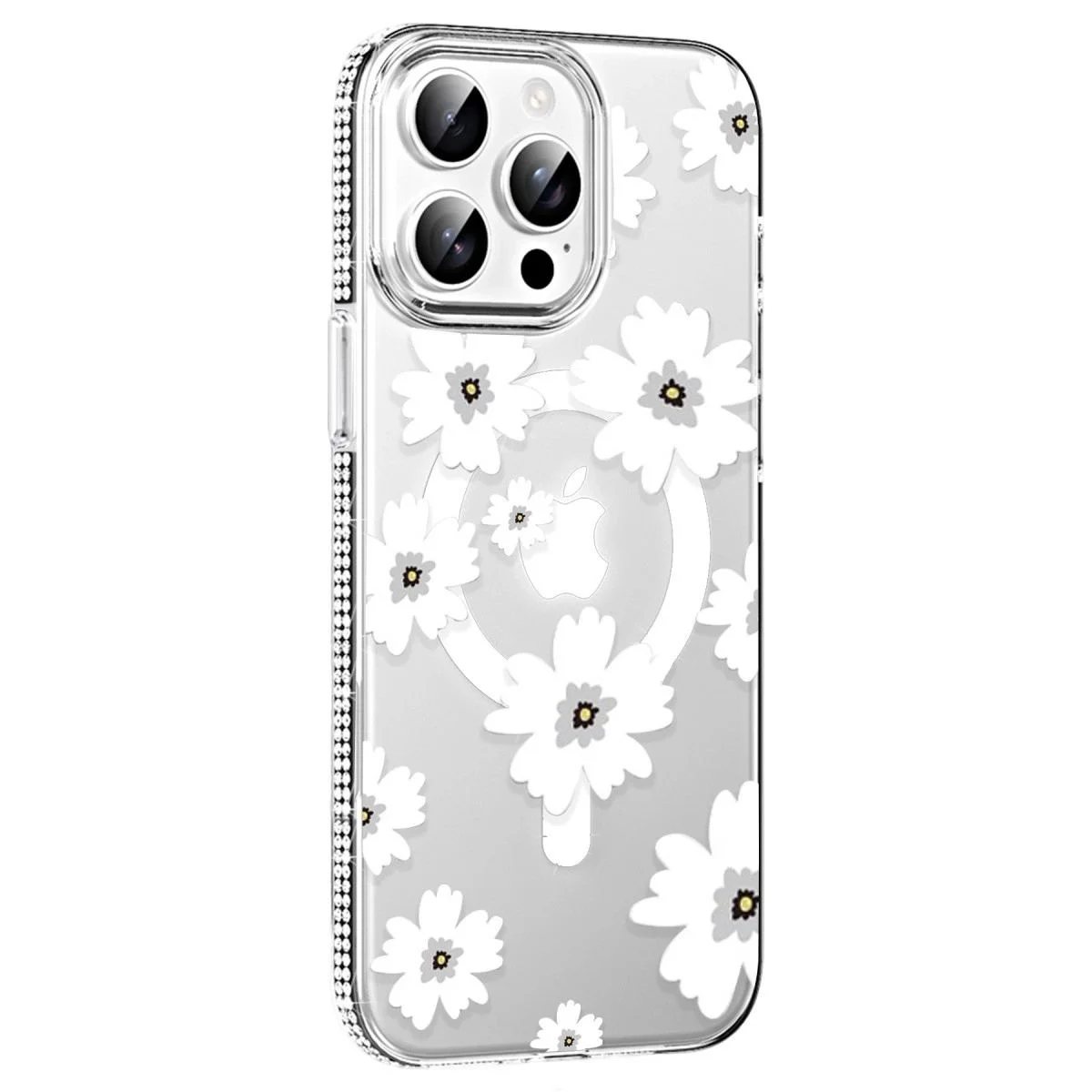iPhone 14 Pro Max ile Uyumlu Floral MagSafe Kılıf - Beyaz Şeffaf Darbe Korumalı Fiyatı, Yorumları ve Özellikleri