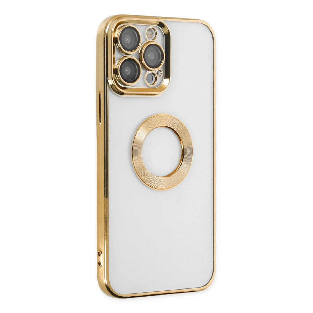 iPhone 14 Pro Max ile Uyumlu Slot Silikon Kılıf - Gold iPhone 14 Pro Max ile Uyumlu Slot Silikon Kılıf - Gold