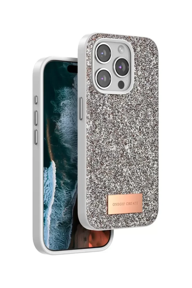 iPhone 14 Pro Max ile Uyumlu Bright Simli Kapak - Gold | Şık ve Koruyucu Telefon Kılıfı